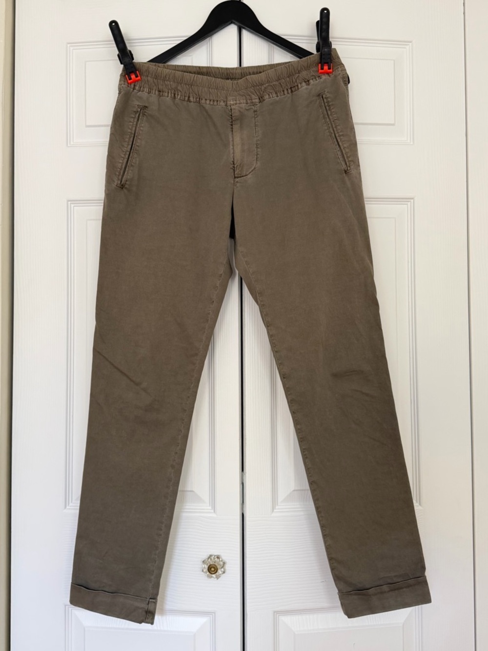 James Perse Men’s Olive-Taupe Twill Chinos